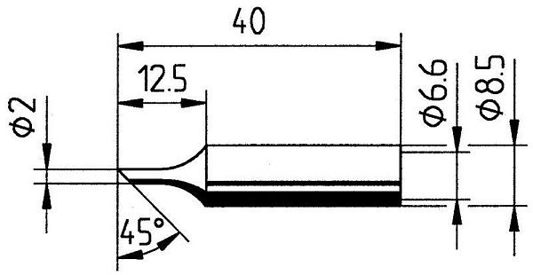 Жало паяльное Ersa 832FD(LF)