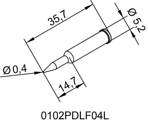 Жало паяльное Ersa 102PDLF04L