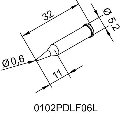 Жало паяльное Ersa 102PDLF06L